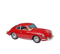 HUIPENPP Modello Di Auto D'epoca In Lega, Modello Di Auto In Metallo Pressofuso, Scala 1:24, Per Porsche 356B Coupé Decorazioni da collezione(Red)