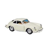 HUIPENPP Modello Di Auto D'epoca In Lega, Modello Di Auto In Metallo Pressofuso, Scala 1:24, Per Porsche 356B Coupé Decorazioni da collezione(Beige)
