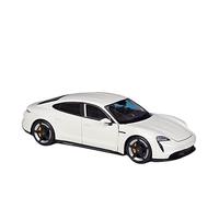 HUIPENPP Modello Di Auto In Lega, Modello Di Auto In Metallo Pressofuso 1:24 Per Porsche Taycan Turbo S Decorazioni da collezione(White)