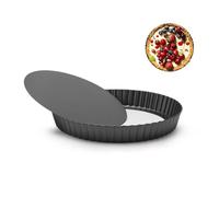 huipinghu Teglia per quiche da 22 cm, teglie da 20,3 cm con base allentata, in latta scanalata, fondo sfuso rimovibile, piatto fondo rotondo, mini stampo per crostate per cottura