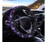 HUISEFOR Coprivolante da donna a forma di farfalla, viola, 38 cm, antiscivolo, lavabile, accessori interni per auto, SUV, berlina, camion