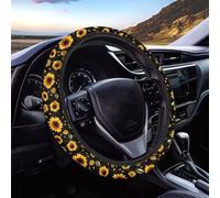 HUISEFOR Coprivolante per auto con girasole da donna, traspirante, 38 cm, universale, accessori interni per auto, SUV, berlina, camion