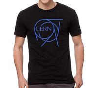 HUISHIJIA CERN European Nuclear Institute Symbol Logo Casual T-Shirt Black L