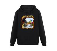 HUISHIJIA Hoodies Sweatshirts Mens Helloween Keeper of The Seven Keys Part II Heavy Metal KISKE Hooded Pullover Long Sleeve Black L