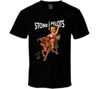 HUISHIJIA Men's Stone Temple Pilot Purple T Shirt Black M