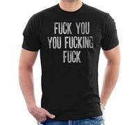 HUISHIJIA Shameless Inspired Fuck You You Fucking Fuck Men's T-Shirt Black L