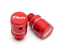 HUISI 2 pezzi M10x1,25 Viti di chiusura in alluminio CNC for specchietti retrovisori for moto adatte for YAMAHA T-Max 500 TMax 530 Tmax 560 TMAX 500 560 530(A Red)