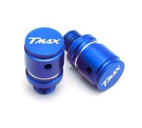 HUISI 2 pezzi M10x1,25 Viti di chiusura in alluminio CNC for specchietti retrovisori for moto adatte for YAMAHA T-Max 500 TMax 530 Tmax 560 TMAX 500 560 530(A Blue)