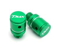 HUISI 2 pezzi M10x1,25 Viti di chiusura in alluminio CNC for specchietti retrovisori for moto adatte for YAMAHA T-Max 500 TMax 530 Tmax 560 TMAX 500 560 530(A Green)