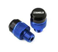 HUISI Accessori Moto M10*1.25 Viti in Alluminio Bulloni Tappi for Fori Specchietti Adatto for Ducati Scrambler 400 800 1100(A Blue)