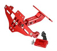 HUISI Adatto for Bajaj Dominar 250 400 Pulsar 200 NS/200 RS/200 A Supporto for targa posteriore Kit di eliminazione parafango posteriore(Red)