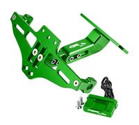 HUISI Adatto for CBR954RR CBR954 RR CBR 954 RR 2002-2003 Supporto for targa regolabile for tutte le motociclette, indicatori di direzione(Green)