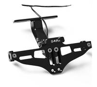 HUISI Adatto for DUCATI Monster S4RS S4R S 2006 2007 2008 Supporto for luce indicatore di direzione regolabile con supporto for targa leggera(A black)