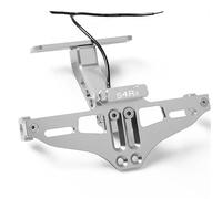 HUISI Adatto for DUCATI Monster S4RS S4R S 2006 2007 2008 Supporto for luce indicatore di direzione regolabile con supporto for targa leggera(A sliver)