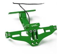 HUISI Adatto for DUCATI Monster S4RS S4R S 2006 2007 2008 Supporto for luce indicatore di direzione regolabile con supporto for targa leggera(A green)