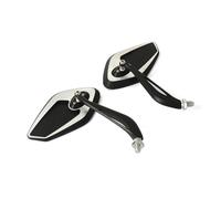 HUISI Adatto for Ducati SCRAMBLER 800 2015- Scrambler 400 2016- Specchietti retrovisori Accessori for moto Kit specchietto retrovisore laterale(Silver)