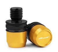 HUISI Adatto for Hornet 900 600 250 250R 160R CB600F CB500F CBR600 2 pezzi CNC alluminio M10X1.25 vite tappo foro specchio moto(GOLD)