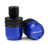 HUISI Adatto for Hornet 900 600 250 250R 160R CB600F CB500F CBR600 2 pezzi CNC alluminio M10X1.25 vite tappo foro specchio moto(BLUE)