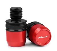 HUISI Adatto for Hornet 900 600 250 250R 160R CB600F CB500F CBR600 2 pezzi CNC alluminio M10X1.25 vite tappo foro specchio moto(RED)