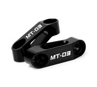 HUISI Adatto for Yamaha MT03 MT07 MT09 Adattatori for estensori for specchietti retrovisori, base for specchietti retrovisori, staffa di estensione, accessori for motociclette(MT03 Black)