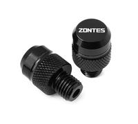 HUISI Adatto for Zontes G1125 ZT125 150D 310R 310X 350D 350E 350M 368G 368K 703T 703RR Vite di modifica dello specchio della motocicletta Tappo del foro dello specchio(A Black)