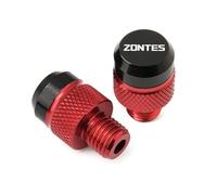HUISI Adatto for Zontes G1125 ZT125 150D 310R 310X 350D 350E 350M 368G 368K 703T 703RR Vite di modifica dello specchio della motocicletta Tappo del foro dello specchio(A Red)