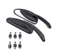 HUISI Specchietto retrovisore universale for M10, adatto for Harley Softail Standard FXST Glide Electra Road Custom Dyna Touring, accessori for moto.(Black A)