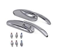 HUISI Specchietto retrovisore universale for M10, adatto for Harley Softail Standard FXST Glide Electra Road Custom Dyna Touring, accessori for moto.(Electroplated A)