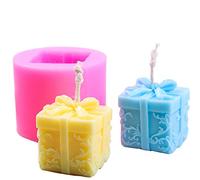 Huitailang - Stampi per candela in silicone, per candele, stampi e scatola regalo, in silicone, sapone, fatti in casa, per decorazione di matrimonio (colori casuali)