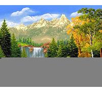 huitu Snow Mountain Forest Stream - 30x30cm Diamante Ricamo Diamante Pittura Diamante 5D Ricamo Diamante I Principianti applicano Adesivi digitali manuali