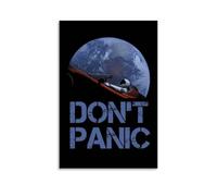 HUIWREYWQRO Poster artistico da parete con scritta "Don't Panic", decorazione artistica da parete per soggiorno, camera da letto, 20 x 30 cm, senza cornice