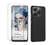 HuiYouMY 1Pcs Cover e 1Pcs Vetrino Compatible with Blackview Shark 9 Cover Antiurto Custodia Piu Vetro temperato Compatible with Protezione Blackview Shark 9 Pellicola Protettiva,Black