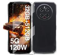 HuiYouMY 1Pcs Cover e 1Pcs Vetrino Compatible with DOOGEE DK10 Cover Antiurto Custodia Piu Vetro temperato Compatible with Protezione DOOGEE DK10 Pellicola Protettiva,Black