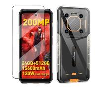 HuiYouMY 1Pcs Cover e 1Pcs Vetrino Compatible with Ulefone Armor 26 Ultra Cover antiurto Custodia piu Vetro temperato Compatible with protezione Ulefone Armor 26 Ultra Pellicola protettiva,Clear