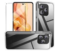 HuiYouMY 1Pcs Cover e 1Pcs Vetrino Compatible with Ulefone Note 18 Ultra Cover Antiurto Custodia Piu Vetro temperato Compatible with Protezione Ulefone Note 18 Ultra Pellicola Protettiva,Clear