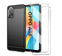 HuiYouMY Cover e 2Pcs Vetrino Compatible with OPPO A38 4G Cover antiurto Custodia piu Vetro temperato Compatible with protezione OPPO A38 4G Pellicola