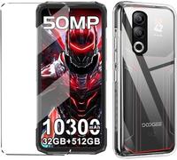 HuiYouMY Cover e Vetrino Compatible with Doogee Blade 20 Play Cover Antiurto Custodia Piu Vetro temperato Compatible with Protezione Doogee Blade 20 Play Pellicola Protettiva Clear