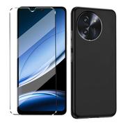 HuiYouMY Cover e Vetrino Compatible with Doogee Note 59 Pro Cover antiurto Custodia piu Vetro temperato Compatible with protezione Doogee Note 59 Pro Pellicola protettiva BLACK