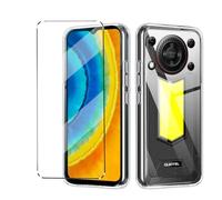 HuiYouMY Cover e Vetrino Compatible with OUKITEL WP53 Pro Cover antiurto Custodia piu Vetro temperato Compatible with protezione OUKITEL WP53 Pro Pellicola protettiva Clear