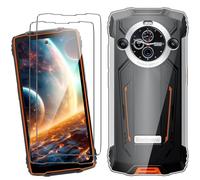 HuiYouMY Cover per Blackview BV8200 (6.5") con 2 Pezzi Pellicola Protettiva in Vetro Temperato, Trasparente Custodia Silicone Morbida TPU Ultra-Sottile AntiGraffio Antiurto Case - Clear