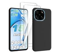 HuiYouMY Cover per Blackview Color 6 (6.67") con 2 Pezzi Pellicola Protettiva in Vetro Temperato, Black Custodia Silicone Morbida TPU Ultra-Sottile AntiGraffio Antiurto Case -Nero