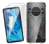 HuiYouMY Cover per Cubot KingKong Power 3 (6.72") con 2 Pezzi Pellicola Protettiva in Vetro Temperato, Trasparente Custodia Silicone Morbida TPU Ultra-Sottile AntiGraffio Antiurto Case - Clear
