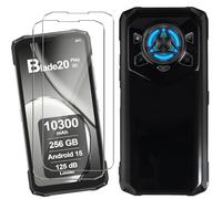 HuiYouMY Cover per Doogee Blade 20 Play (6.6") con 2 Pezzi Pellicola Protettiva in Vetro Temperato, Black Custodia Silicone Morbida TPU Ultra-Sottile AntiGraffio Antiurto Case -Nero
