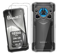 HuiYouMY Cover per Doogee Blade 20 Play (6.6") con 2 Pezzi Pellicola Protettiva in Vetro Temperato, Trasparente Custodia Silicone Morbida TPU Ultra-Sottile AntiGraffio Antiurto Case - Clear