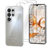 HuiYouMY Cover per Doogee Note 56X Pro (6.56") con 2 Pezzi Pellicola Protettiva in Vetro Temperato, Trasparente Custodia Silicone Morbida TPU Ultra-Sottile AntiGraffio Antiurto Case - Clear