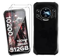 HuiYouMY Cover per Doogee S119 (6.72") con 2 Pezzi Pellicola Protettiva in Vetro Temperato, Black Custodia Silicone Morbida TPU Ultra-Sottile AntiGraffio Antiurto Case -Nero