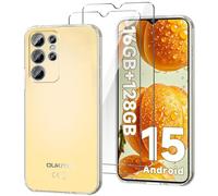 HuiYouMY Cover per Oukitel C1/Oukitel C1 Pro (6.52") con 2 Pezzi Pellicola Protettiva in Vetro Temperato, Trasparente Custodia Silicone Morbida TPU Ultra-Sottile AntiGraffio Antiurto Case - Clear