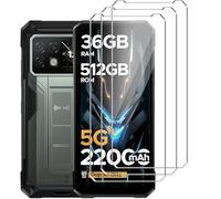 HuiYouMY Vetro Temperato per Doogee S200 Max, Piena copertura, Pellicola protettiva in Vetro Puro, Prevenzione dei graffi, Anti-impronte [6.72", Durezza 9H, Spessore 0,3MM 3 Pack]