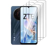 HuiYouMY Vetro Temperato per ZTE Blade A76 5G, Piena copertura, Pellicola protettiva in Vetro Puro, Prevenzione dei graffi, Anti-impronte [6.75", Durezza 9H, Spessore 0,3MM 3 Pack]