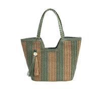 HuiYStar Borsa da Spiaggia Grande in Paglia per le Donne Borse a Tracolla da Viaggio Estive Intrecciate per Vocazione
